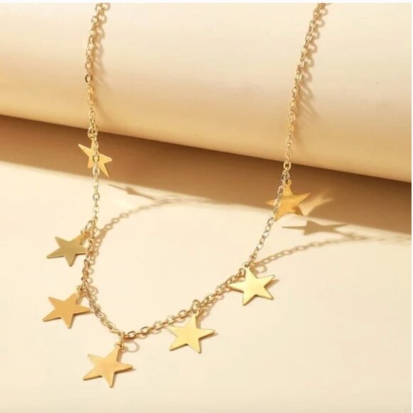 ⭐️❤️FREE Star Charm Boho Peasant Modern Hipster Hippie Art Deco Minimal Necklace - Picture 1 of 2